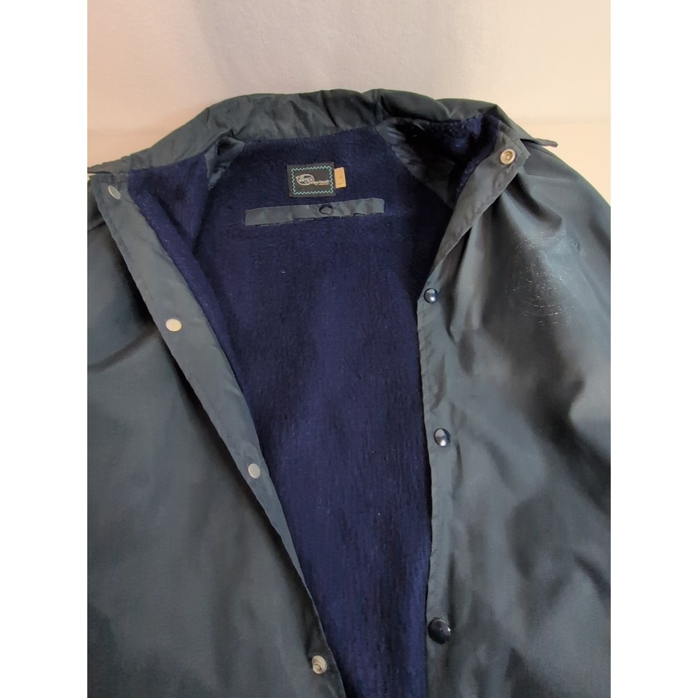 Vintage Artex Men's Navy Blue Windbreaker Jacket Sz L Faded Symbol USS Haleaka - Picture 3 of 12
